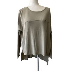 Dixie Made in Italy Sweater Oversized High Low Drop Shoulder Top